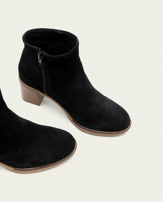BOTINES DE PIEL DE TACÓN TAMARA NEGRO