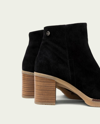 BOTINES DE PIEL DE TACÓN TAMARA NEGRO