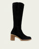 BOTAS DE PIEL DE TACÓN TINA NEGRO