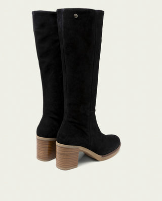 BOTAS DE PIEL DE TACÓN TINA NEGRO