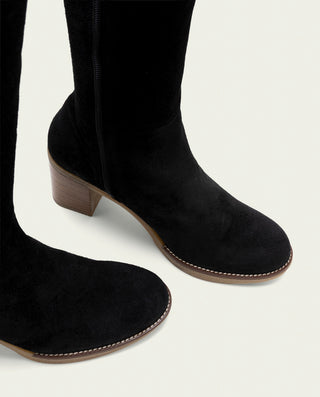 BOTAS DE PIEL DE TACÓN TINA NEGRO