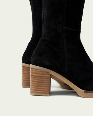 BOTAS DE PIEL DE TACÓN TINA NEGRO