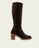 BOTAS DE PIEL DE TACÓN TINA MOKA