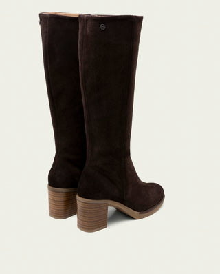 BOTAS DE PIEL DE TACÓN TINA MOKA