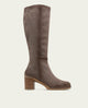BOTAS DE PIEL DE TACÓN TINA GRIS