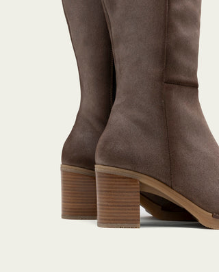BOTAS DE PIEL DE TACÓN TINA GRIS