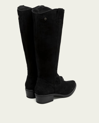 BOTAS DE PIEL CAÑA ANCHA MARIOLA NEGRO