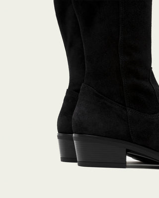 BOTAS DE PIEL CAÑA ANCHA MARIOLA NEGRO