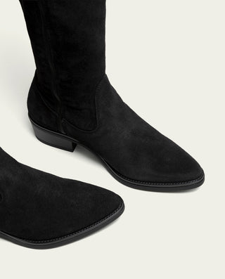 BOTAS DE PIEL CAÑA ANCHA MARIOLA NEGRO