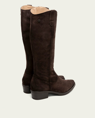BOTAS DE PIEL CAÑA ANCHA MARIOLA MOKA