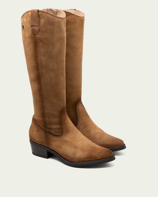 BOTAS DE PIEL CAÑA ANCHA MARIOLA CUERO