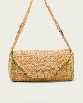 BOLSO YUTE NATURAL VERDE GRANADELLA