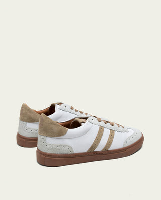 SNEAKERS DEPORTIVAS PIEL BLANCO Y BEIGE LONDRES