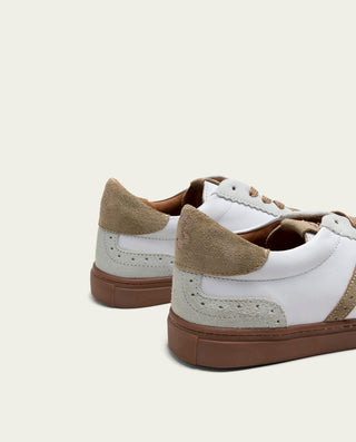 SNEAKERS DEPORTIVAS PIEL BLANCO Y BEIGE LONDRES