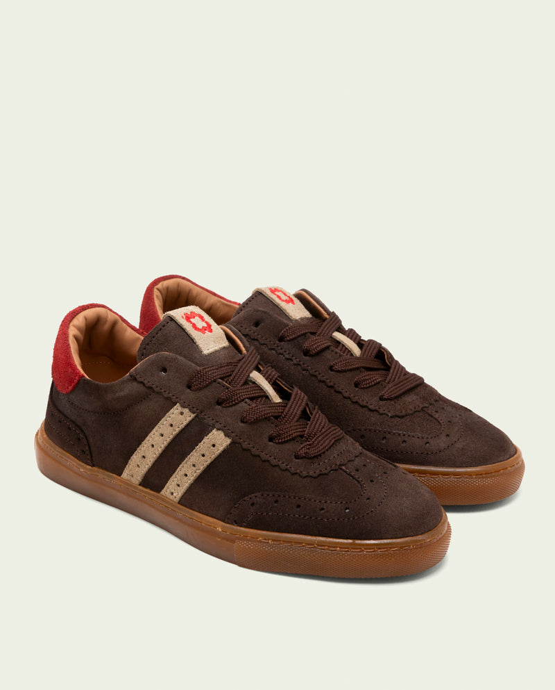 SNEAKERS DEPORTIVAS SERRAJE MOKA BEIGE ROJO PARIS