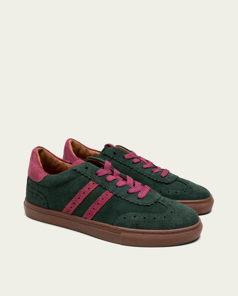 SNEAKERS DEPORTIVAS SERRAJE VERDE Y ROSA BERLIN