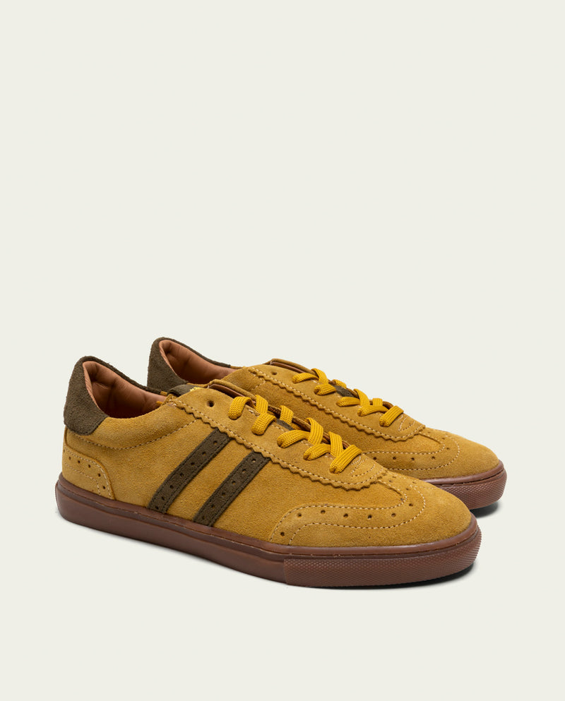 SNEAKERS DEPORTIVAS SERRAJE VERDE Y MOSTAZA VIENA