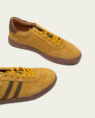 SNEAKERS DEPORTIVAS SERRAJE VERDE Y MOSTAZA VIENA