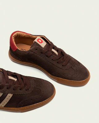 SNEAKERS DEPORTIVAS SERRAJE MOKA BEIGE ROJO GRETA