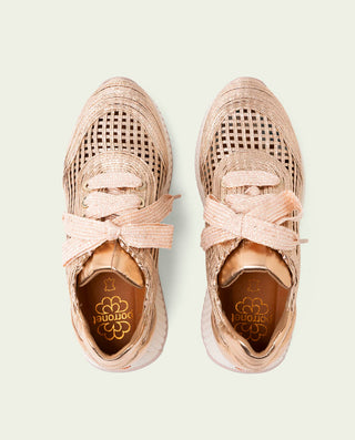 DEPORTIVA CALADA DE PIEL Y TEXTIL INÉS ROSÉ