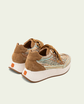 DEPORTIVA CALADA DE PIEL Y TEXTIL INÉS CUERO