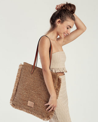 BOLSO DE RAFIA TRENZADA TERRANOVA