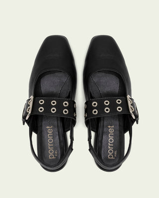 BAILARINAS PLANAS DE TERCIOPELO VANESA NEGRO