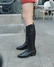 BOTAS DE PIEL CON CREMALLERA MÓNICA NEGRO
