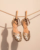 Sandalia plana piel Alice oro