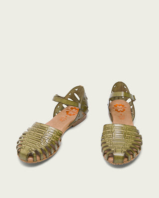SANDALIA PLANA PIEL KAKI ÁFRICA
