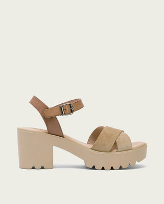 SANDALIA TACON MEDIO TAUPE ARENA ANNA