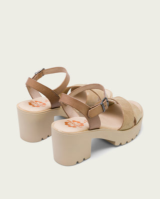 SANDALIA TACON MEDIO TAUPE ARENA ANNA