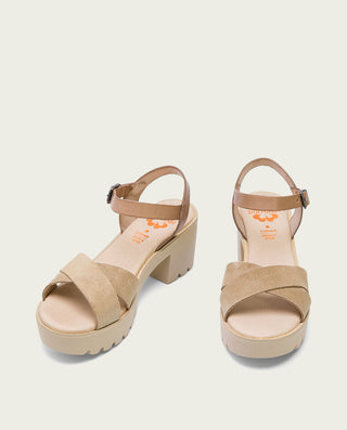 SANDALIA TACON MEDIO TAUPE ARENA ANNA