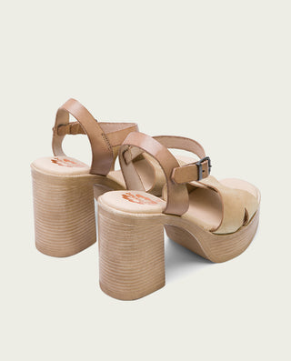 SANDALIA TACON ALTO TAUPE ARENA ALICE