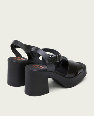 SANDALIA PIEL TACÓN ZOE NEGRO