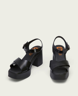SANDALIA PIEL TACÓN ZOE NEGRO