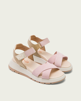PLATAFORMA DE PIEL ROSA ERIKA