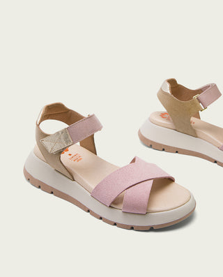 PLATAFORMA DE PIEL ROSA ERIKA