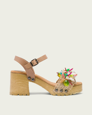 SANDALIA TACON MEDIO TAUPE COLORES SANDRA
