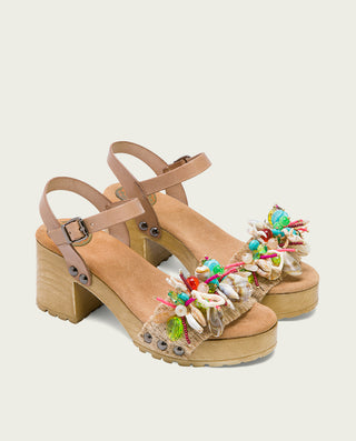 SANDALIA TACON MEDIO TAUPE COLORES SANDRA