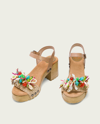 SANDALIA TACON MEDIO TAUPE COLORES SANDRA