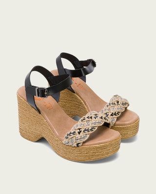 SANDALIA TACON ALTO NEGRO MARIEL