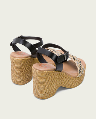 SANDALIA TACON ALTO NEGRO MARIEL