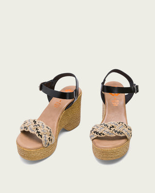 SANDALIA TACON ALTO NEGRO MARIEL