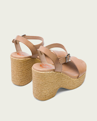 SANDALIA TACON ALTO TAUPE MICHELE