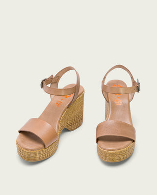 SANDALIA TACON ALTO TAUPE MICHELE