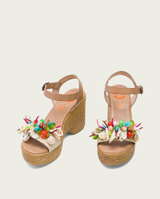 SANDALIA TACON ALTO TAUPE MIRTA
