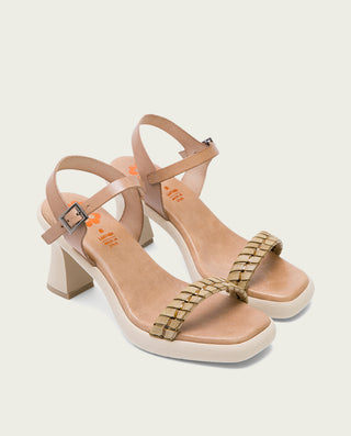 SANDALIA TACON ALTO TAUPE KALI