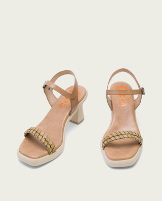 SANDALIA TACON ALTO TAUPE KALI