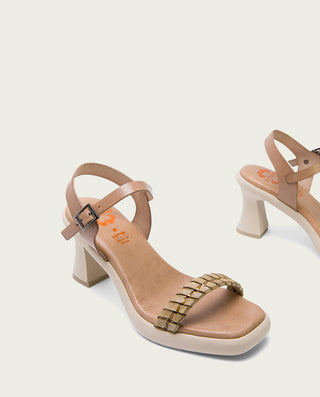 SANDALIA TACON ALTO TAUPE KALI